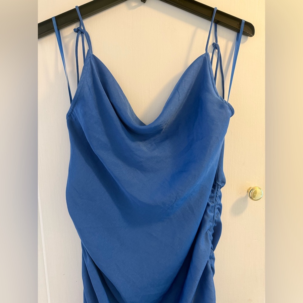 JLUXLABEL Sapphire Blue Mini Dress